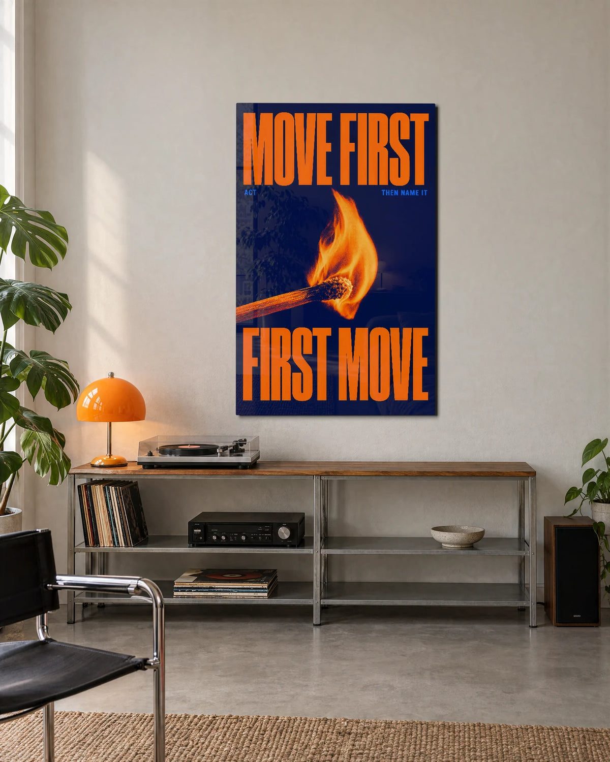 Move First — shown in a living space