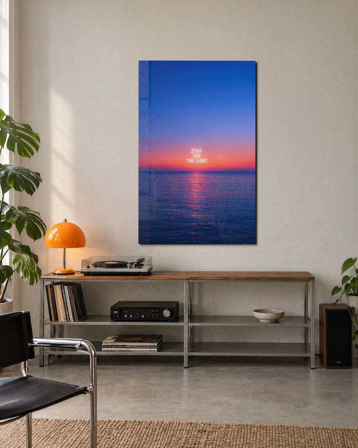Stay for the Light — shown in a living space