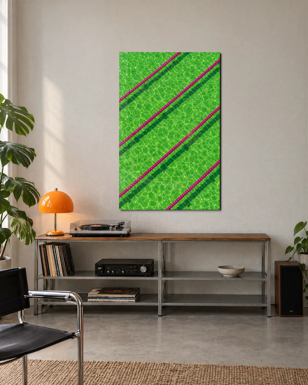 Lanes in Lime — shown in a living space