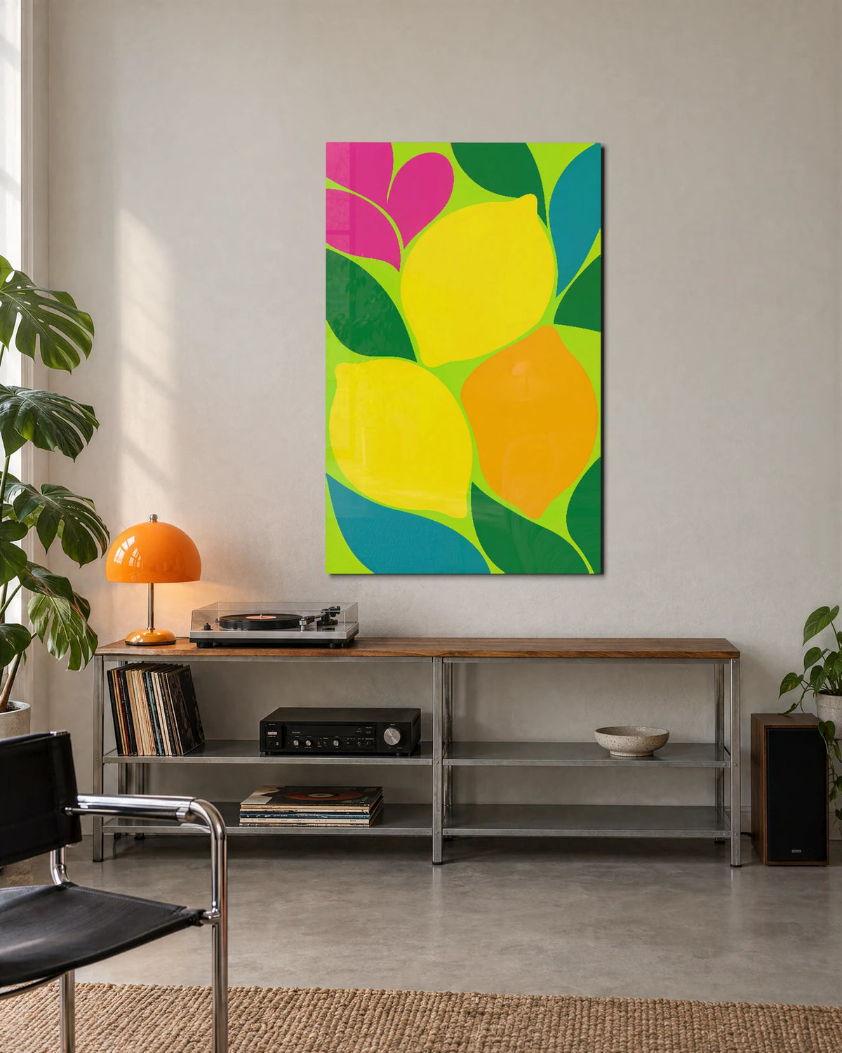 Lemons in the Leaves — shown in a living space