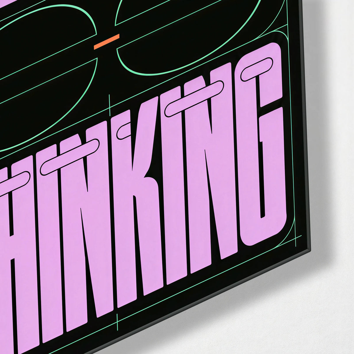 Fresh Thinking — corner detail of glass wall art