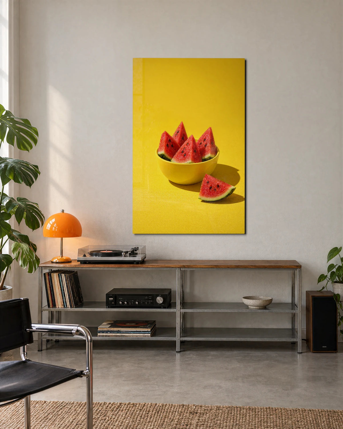 Watermelon in Yellow — shown in a living space