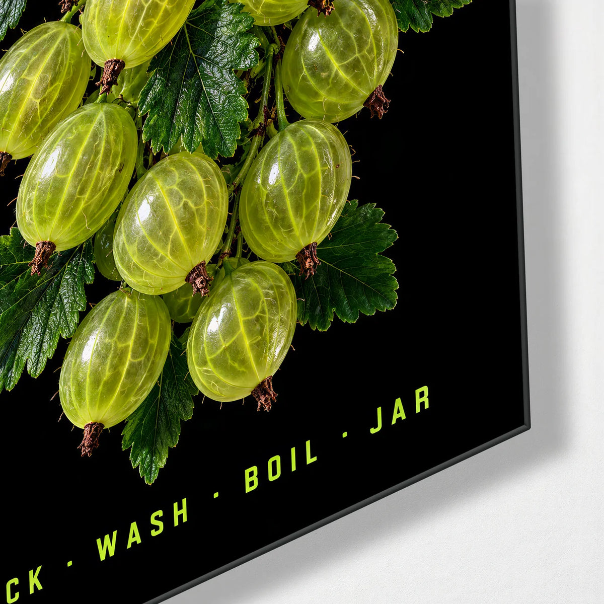 Late Summer Jam — corner detail of glass wall art