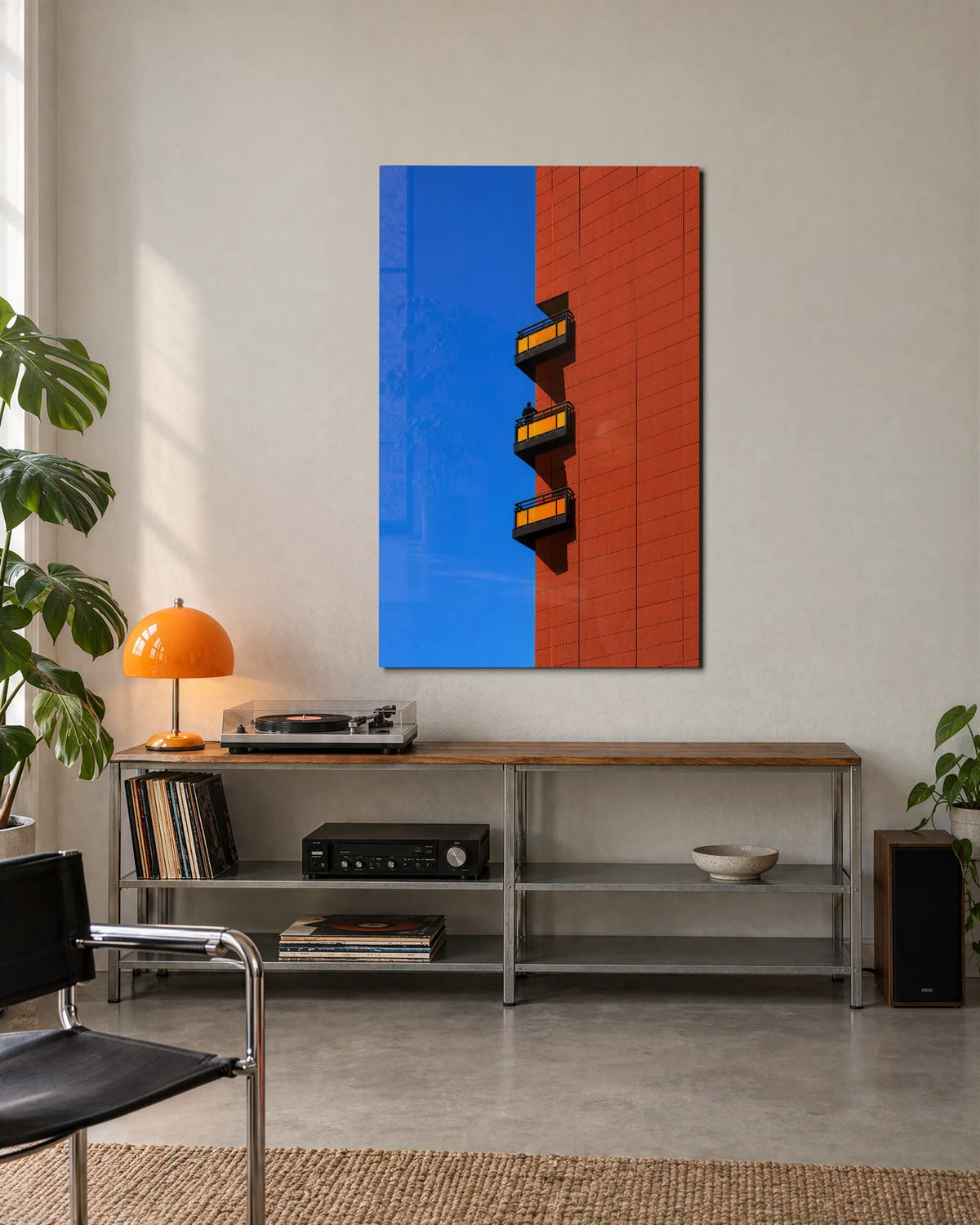 Three Yellow Balconies — shown in a living space