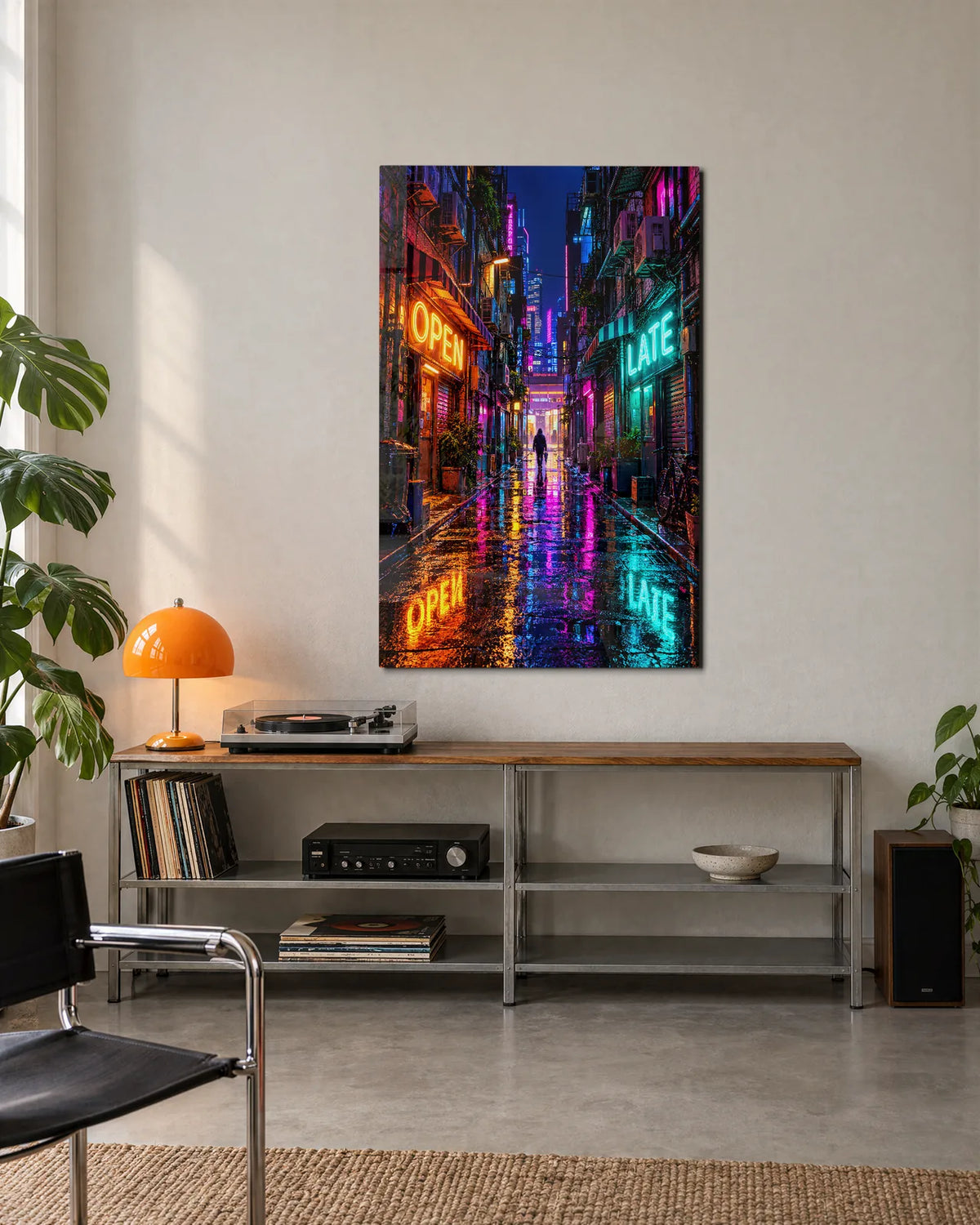 Open Late — shown in a living space