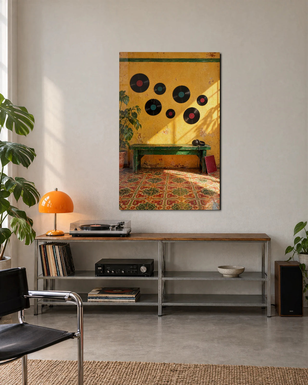 The Record Wall — shown in a living space