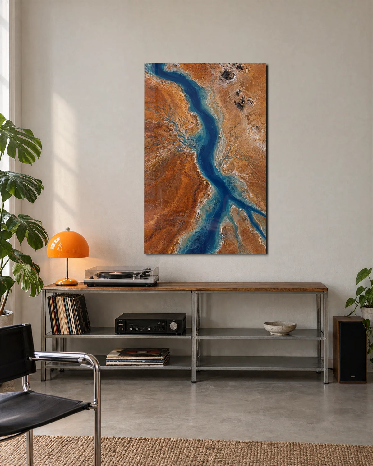 Blue Through Earth — shown in a living space