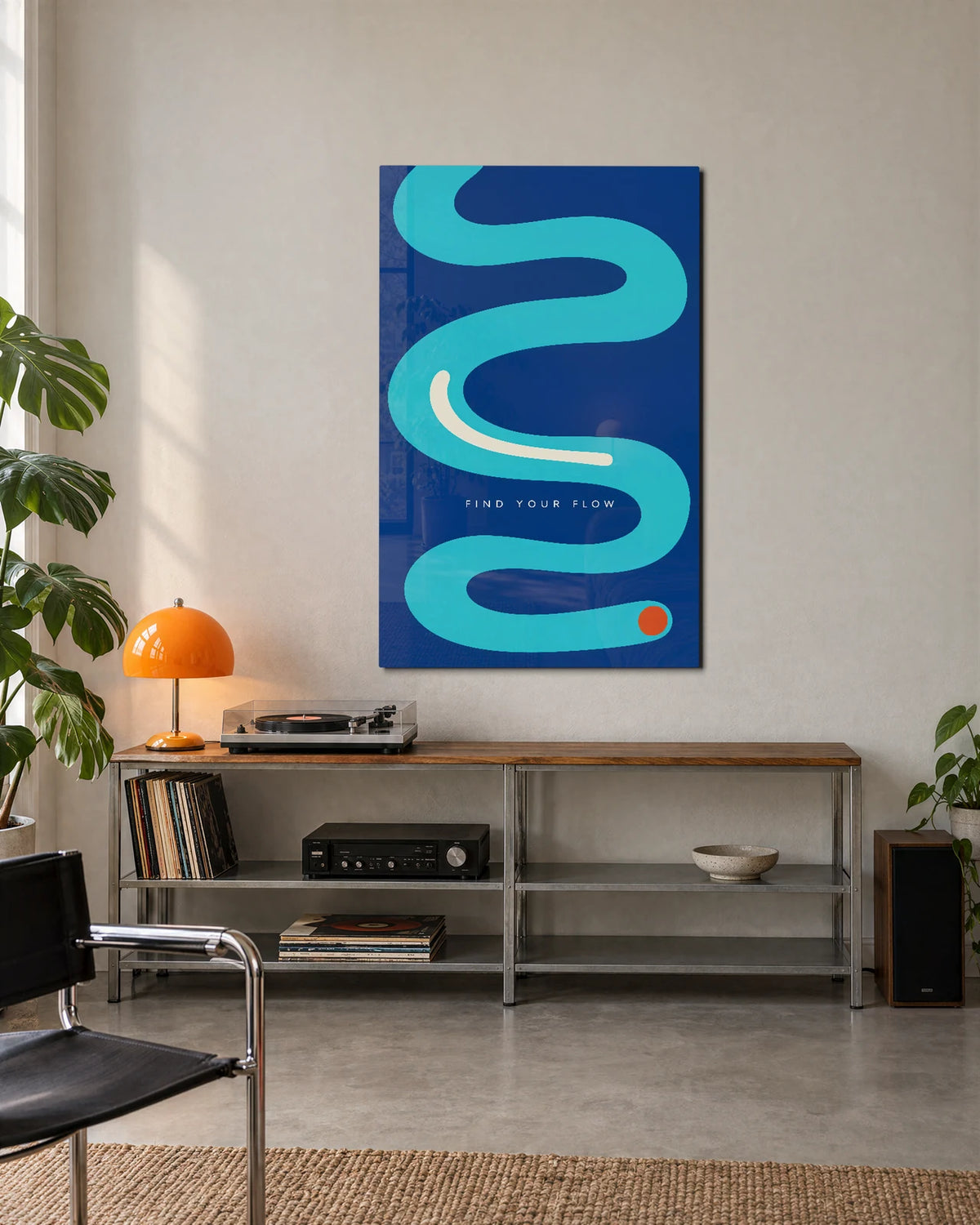 Find Your Flow — shown in a living space