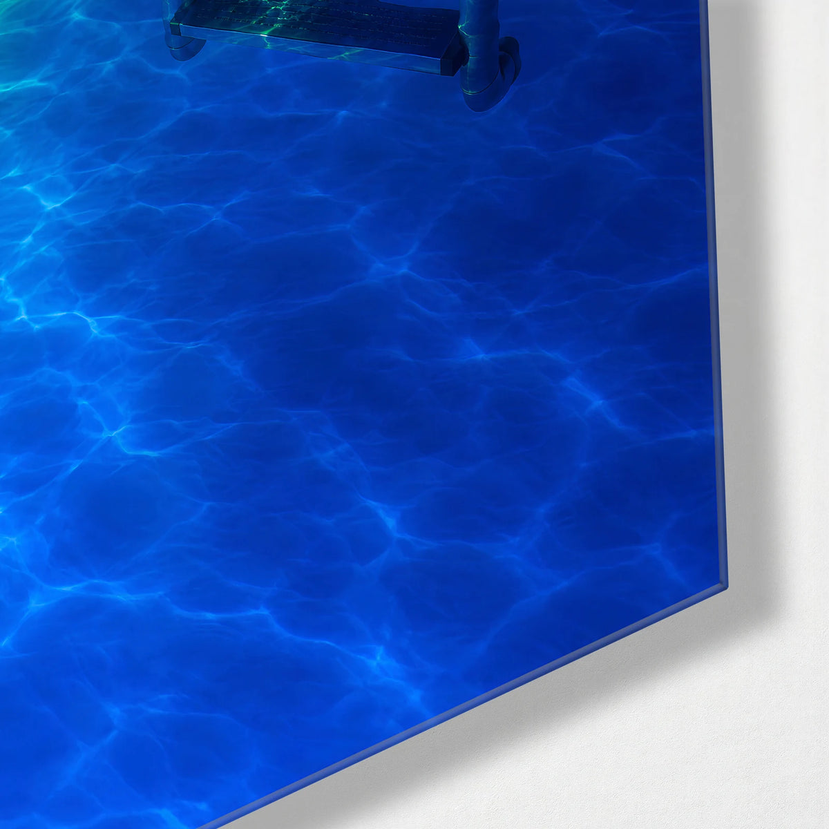 The Pool after Dark — corner detail of glass wall art
