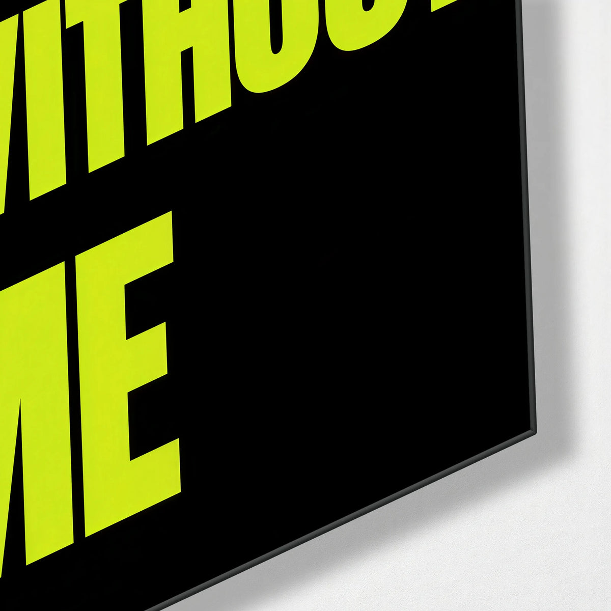 Without the Hurry — corner detail of glass wall art