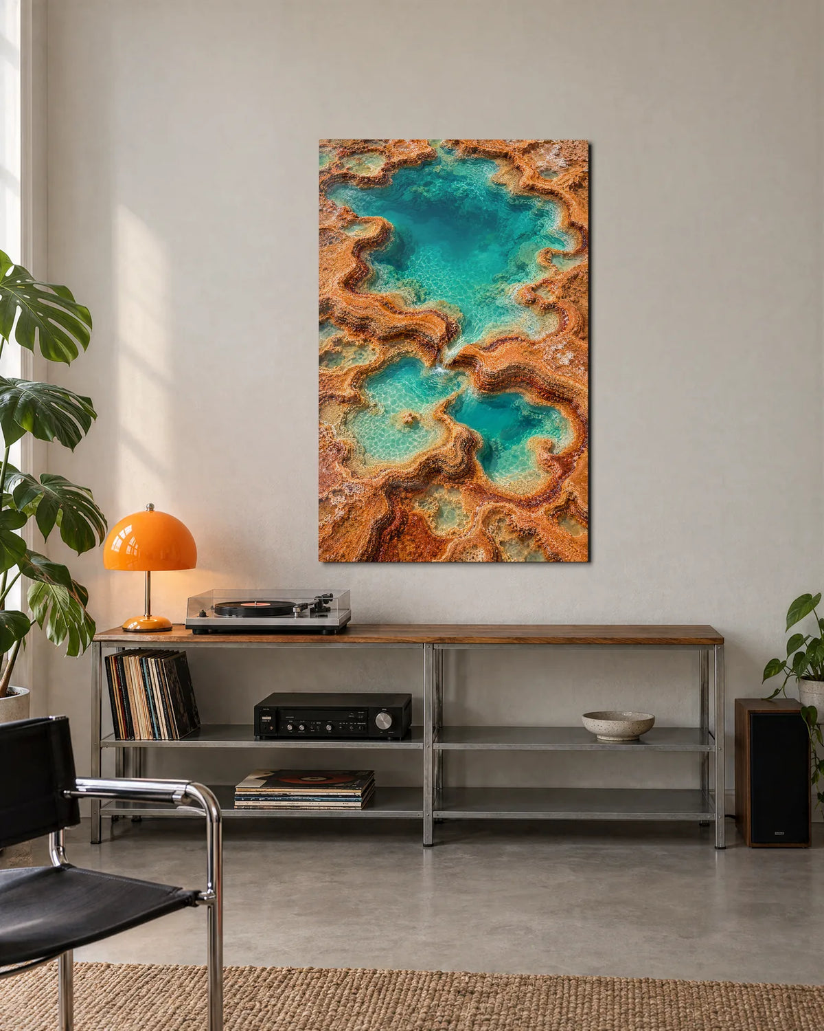 Turquoise Terraces — shown in a living space