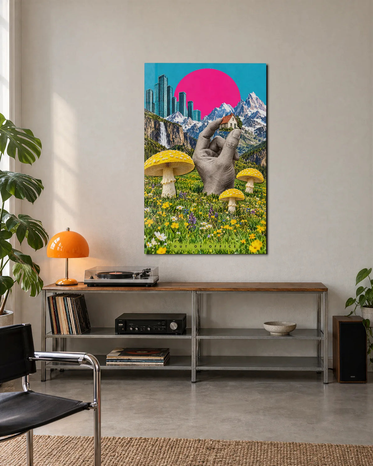 Out of Office Landscape — shown in a living space