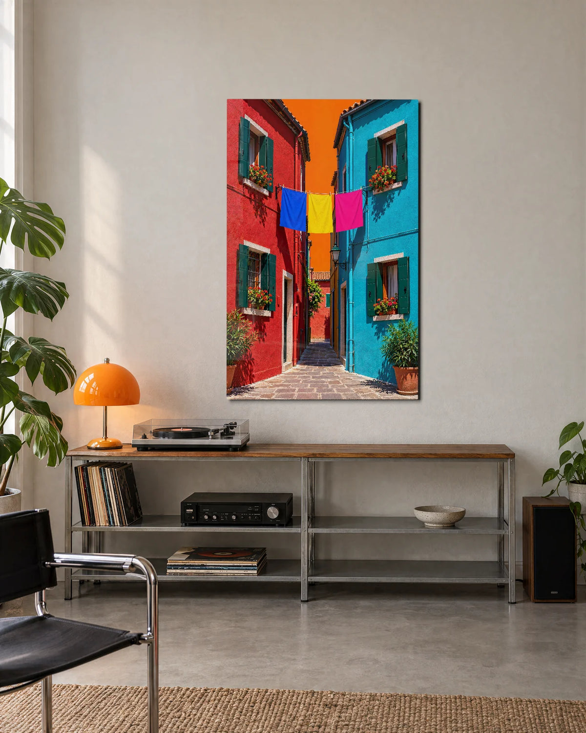 Laundry Across the Lane — shown in a living space