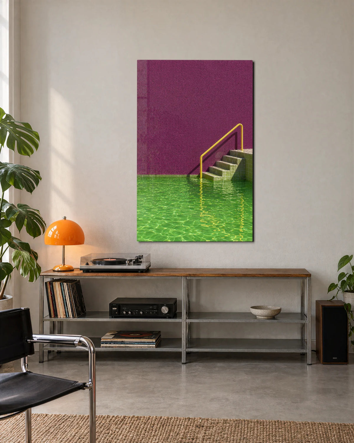 The Yellow Handrail — shown in a living space
