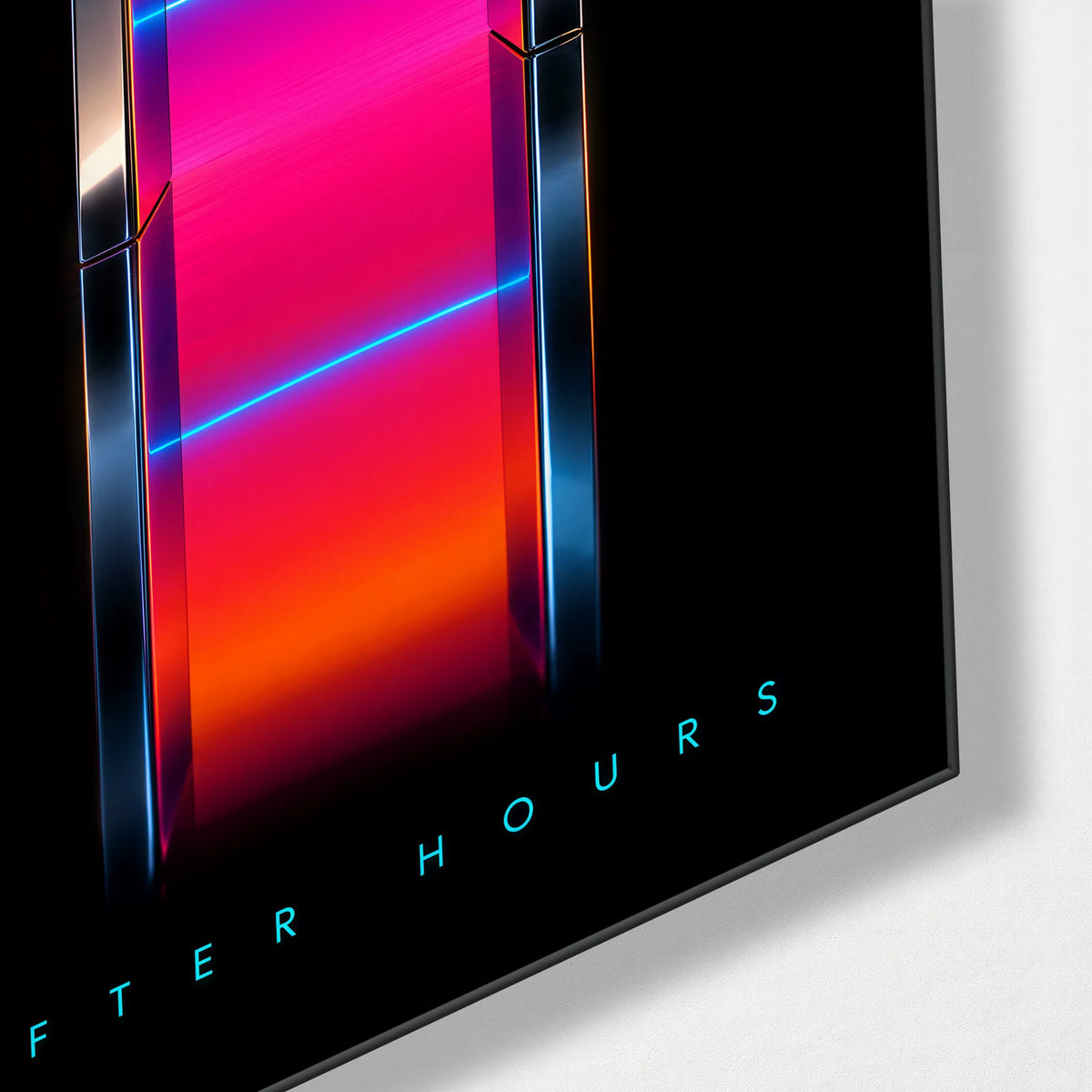 After Hours Portal — corner detail of glass wall art