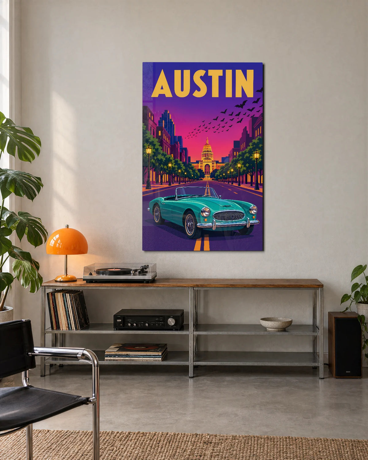 Austin at Sundown — shown in a living space