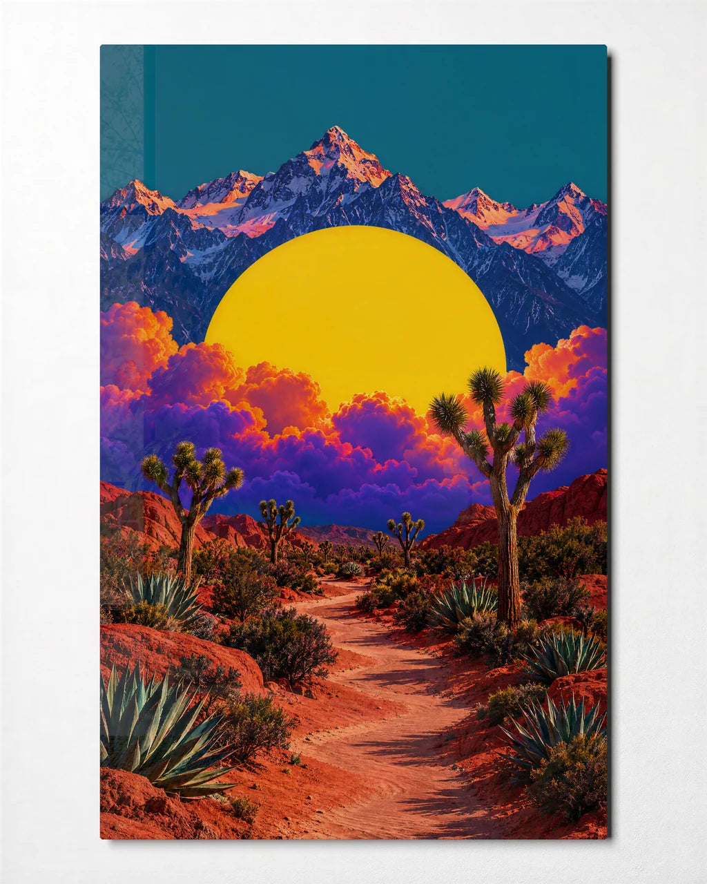 Desert Beyond Daylight — front view of glass wall art