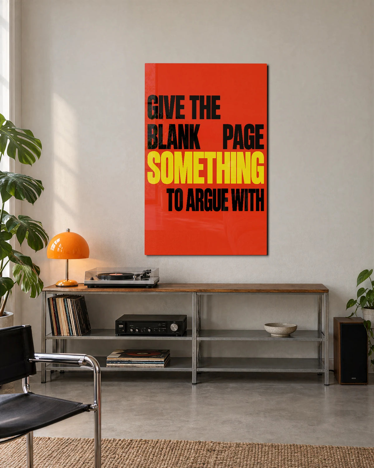 Something to Argue With — shown in a living space