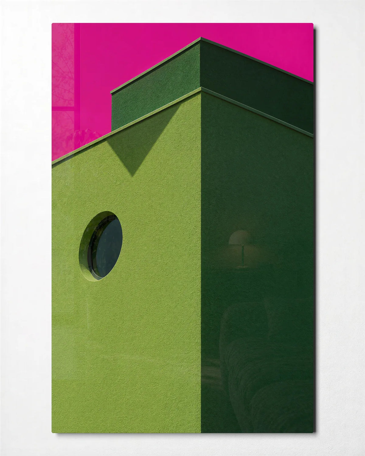 A Circle in the Wall — front view of glass wall art