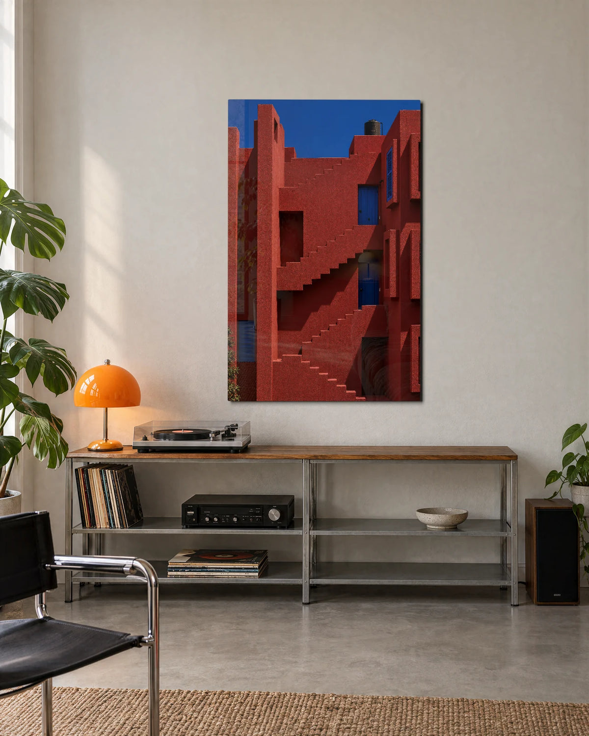 Stairs across the Red — shown in a living space