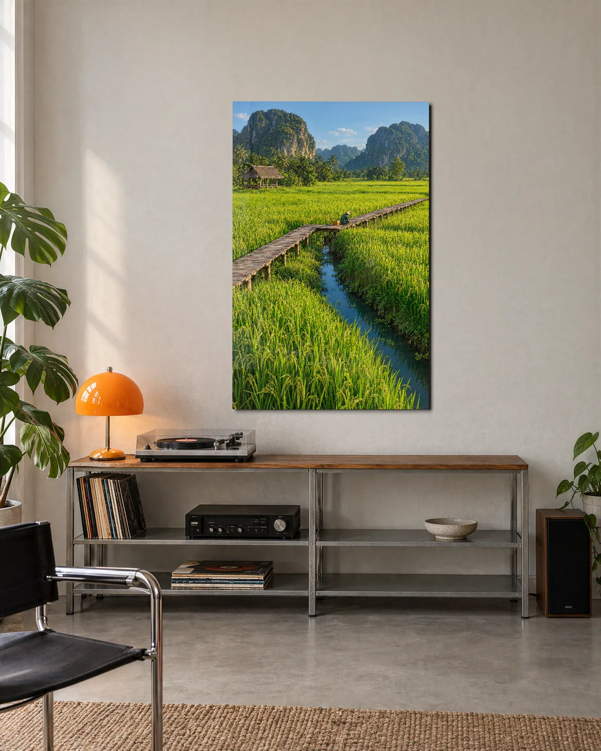 Through the Green Fields — shown in a living space