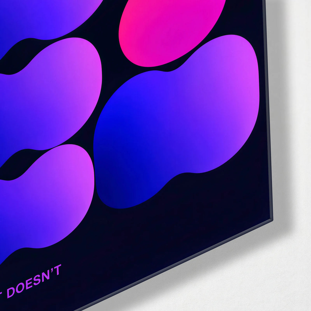 Until It Doesn't — corner detail of glass wall art