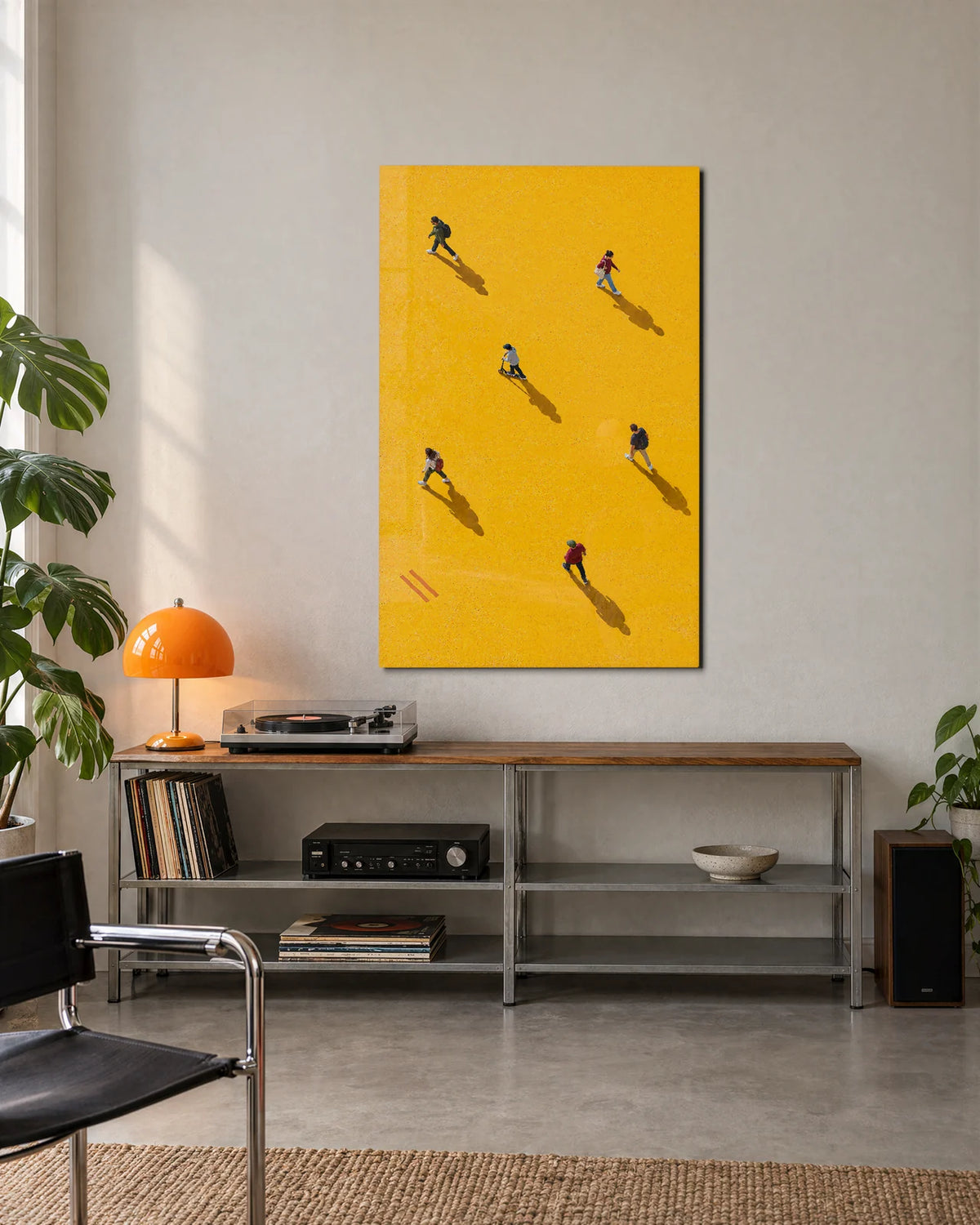 People across Yellow — shown in a living space