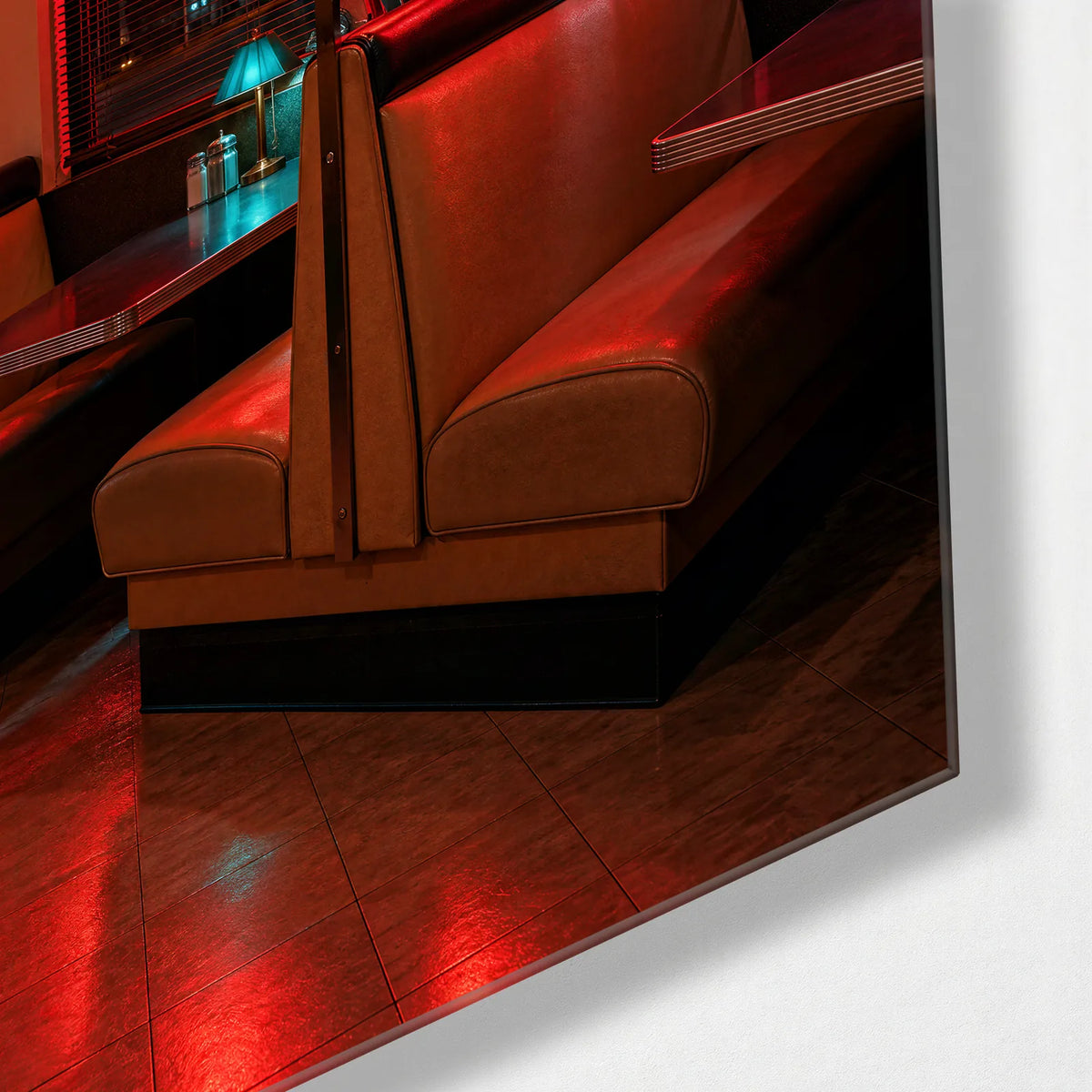 All Night — corner detail of glass wall art
