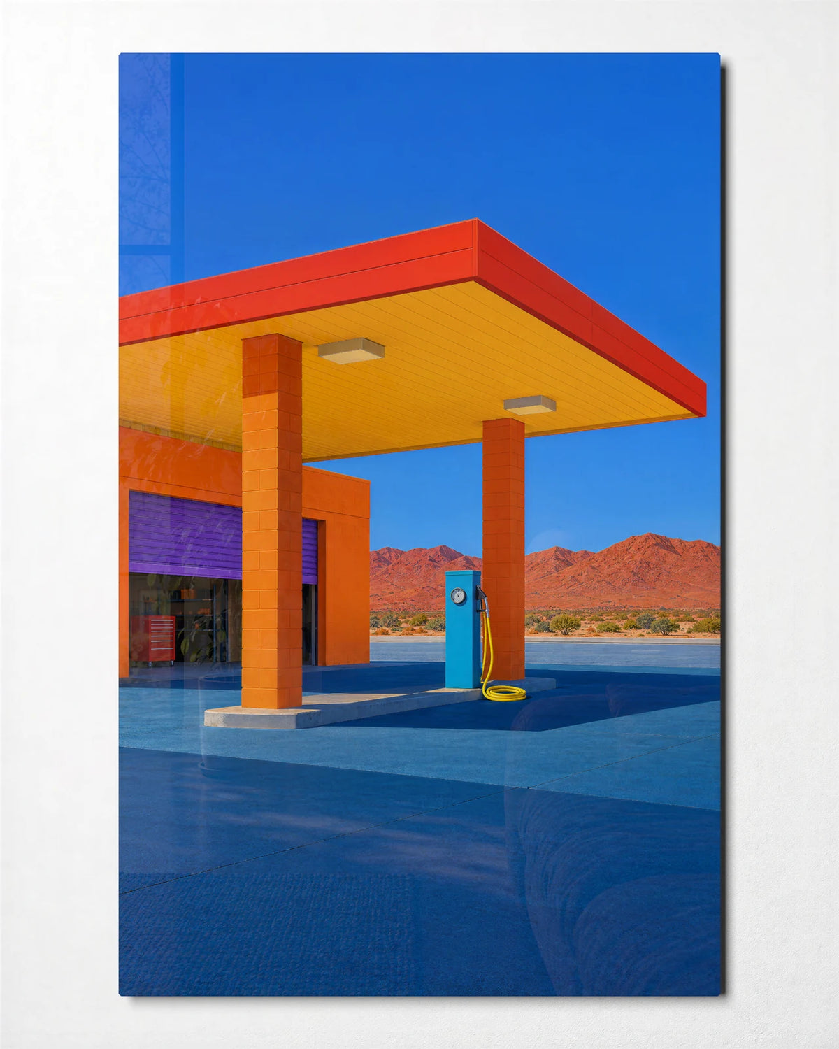 The Colour Stop — front view of glass wall art