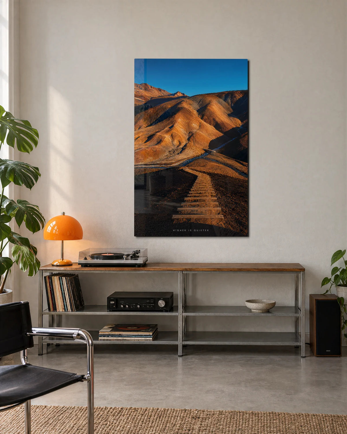 Higher Is Quieter — shown in a living space