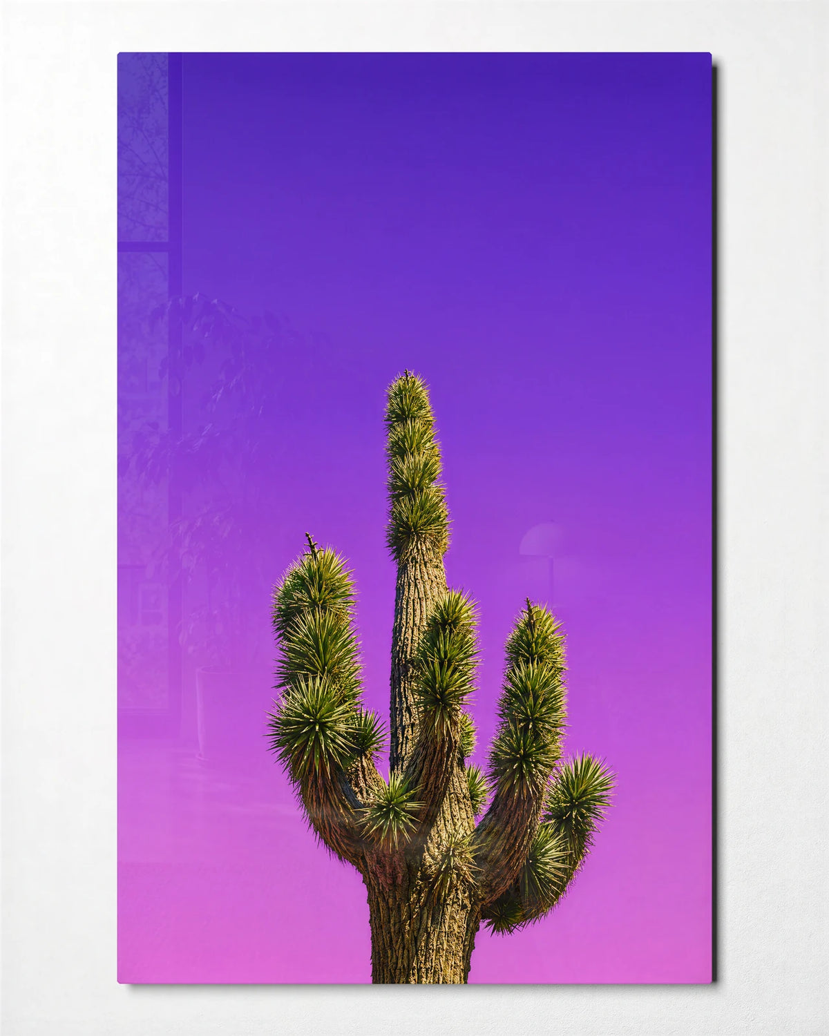 Desert Upwards — front view of glass wall art