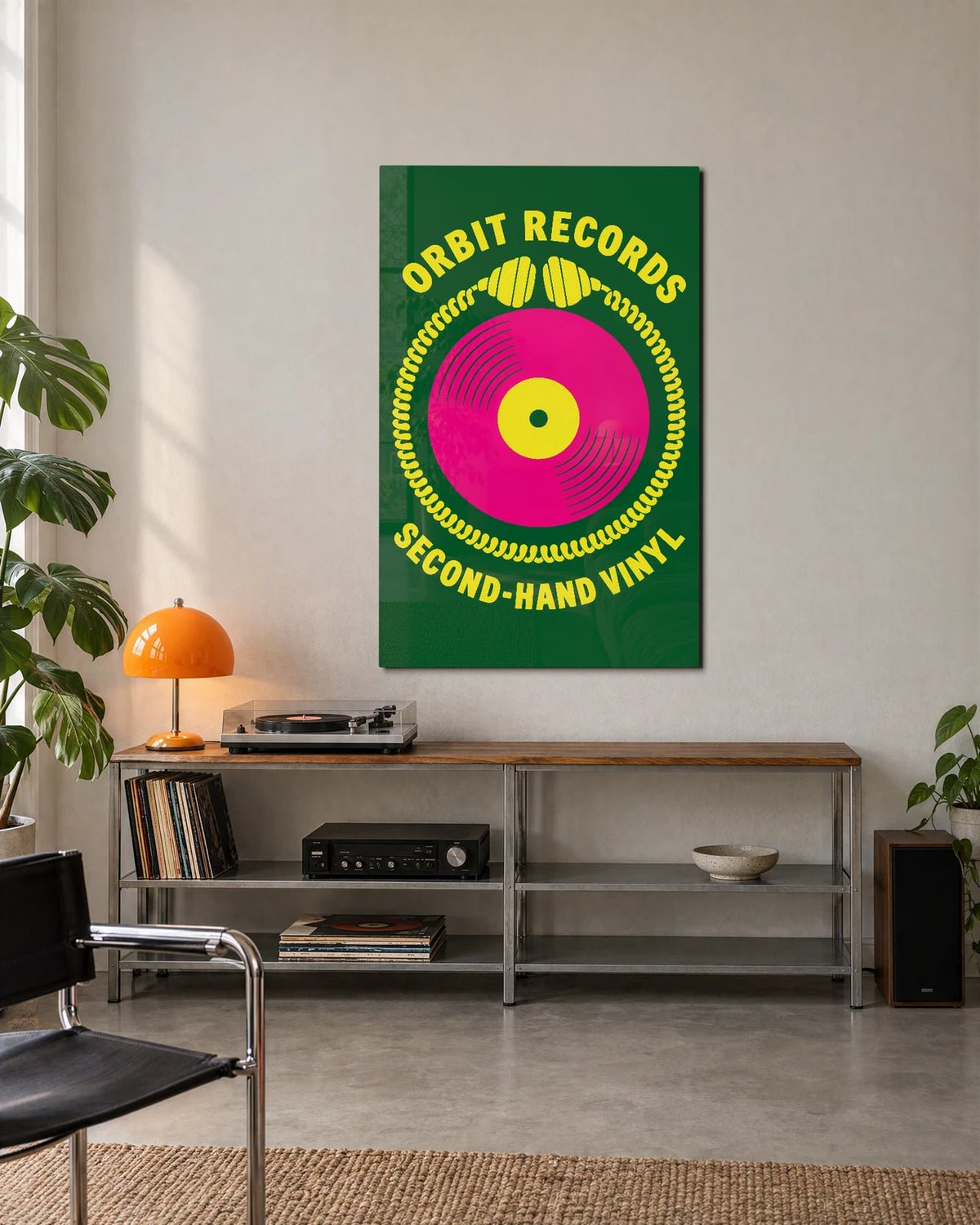 Orbit Records — shown in a living space