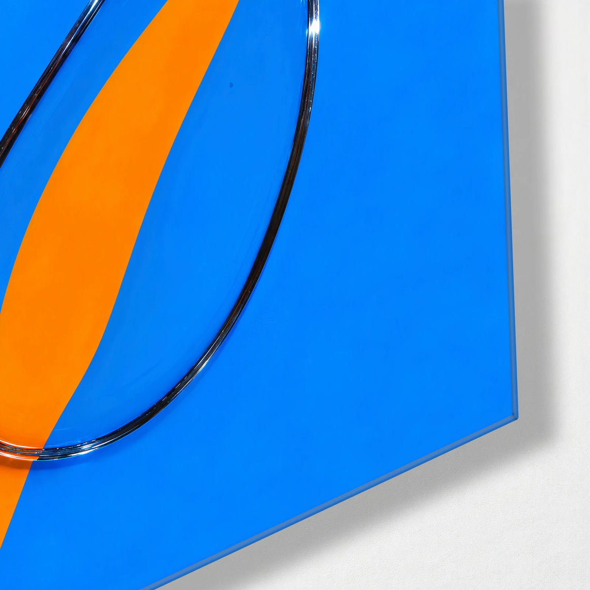 Colour through Clear — corner detail of glass wall art