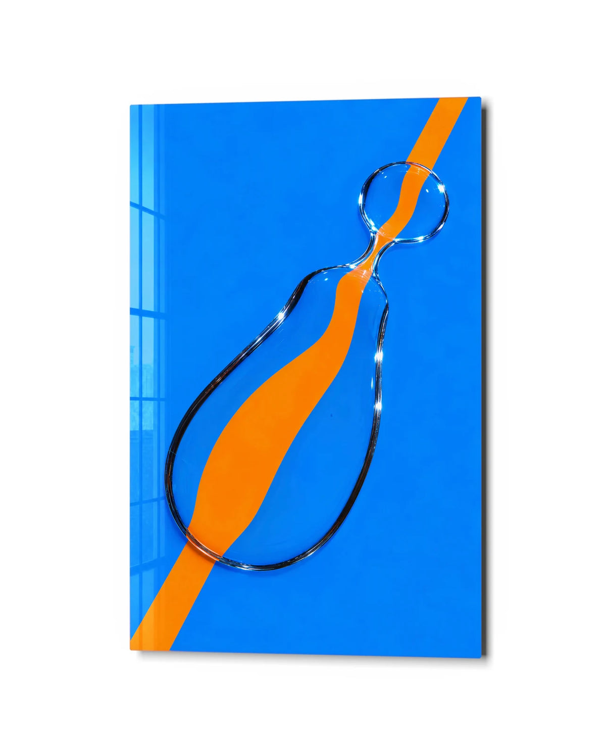 Colour through Clear — studio view of glass wall art