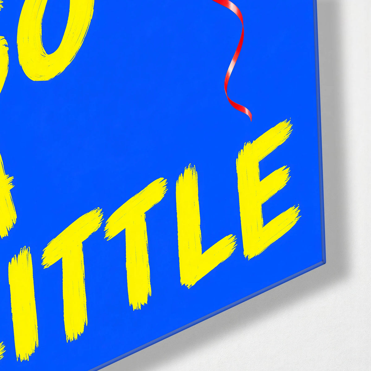 Let Go a Little — corner detail of glass wall art
