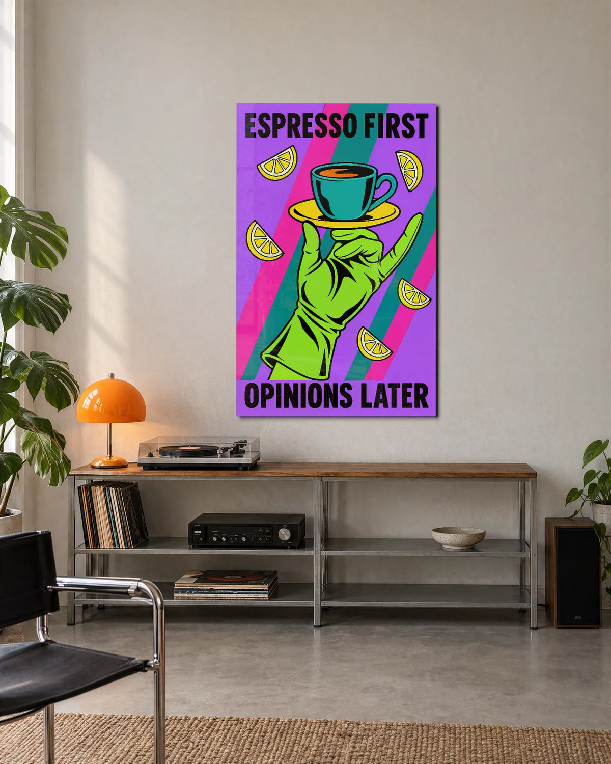 Espresso First — shown in a living space