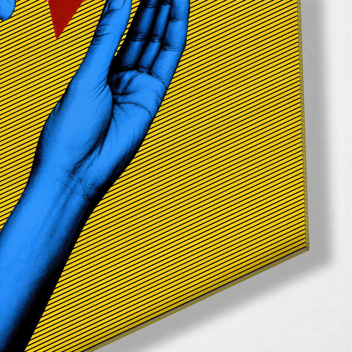 Ready for Takeoff — corner detail of glass wall art
