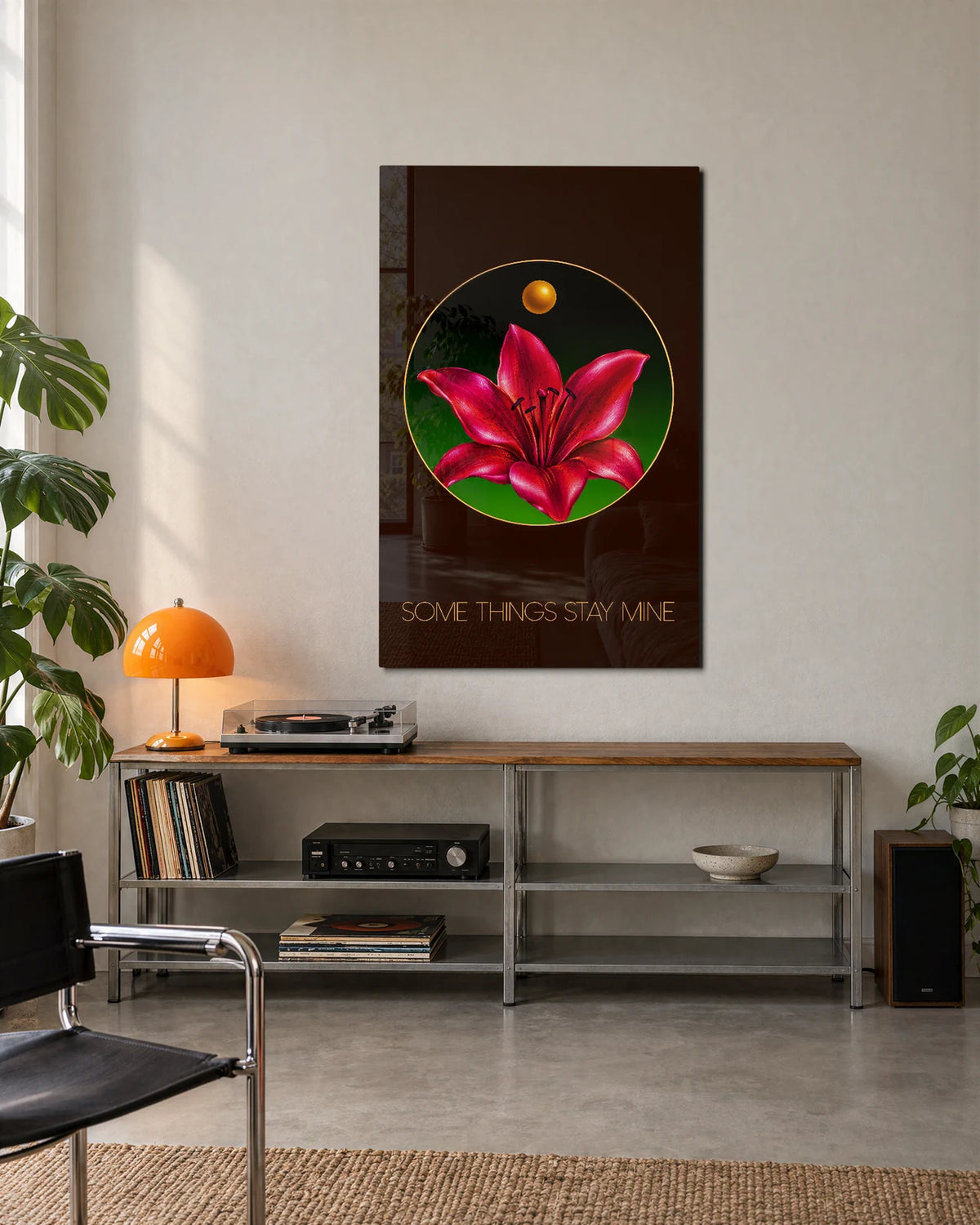 Some Things Stay Mine — shown in a living space