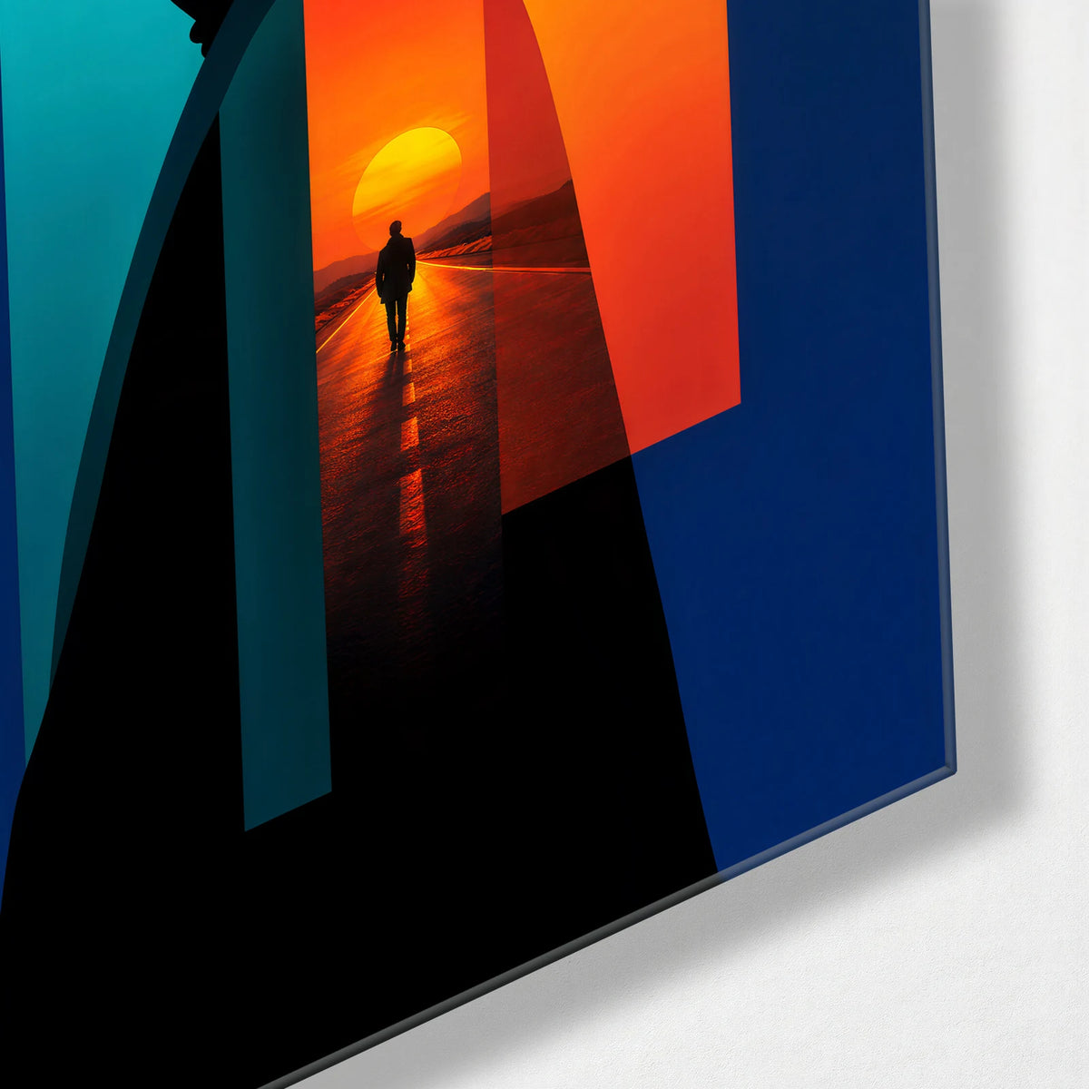 A View Within — corner detail of glass wall art
