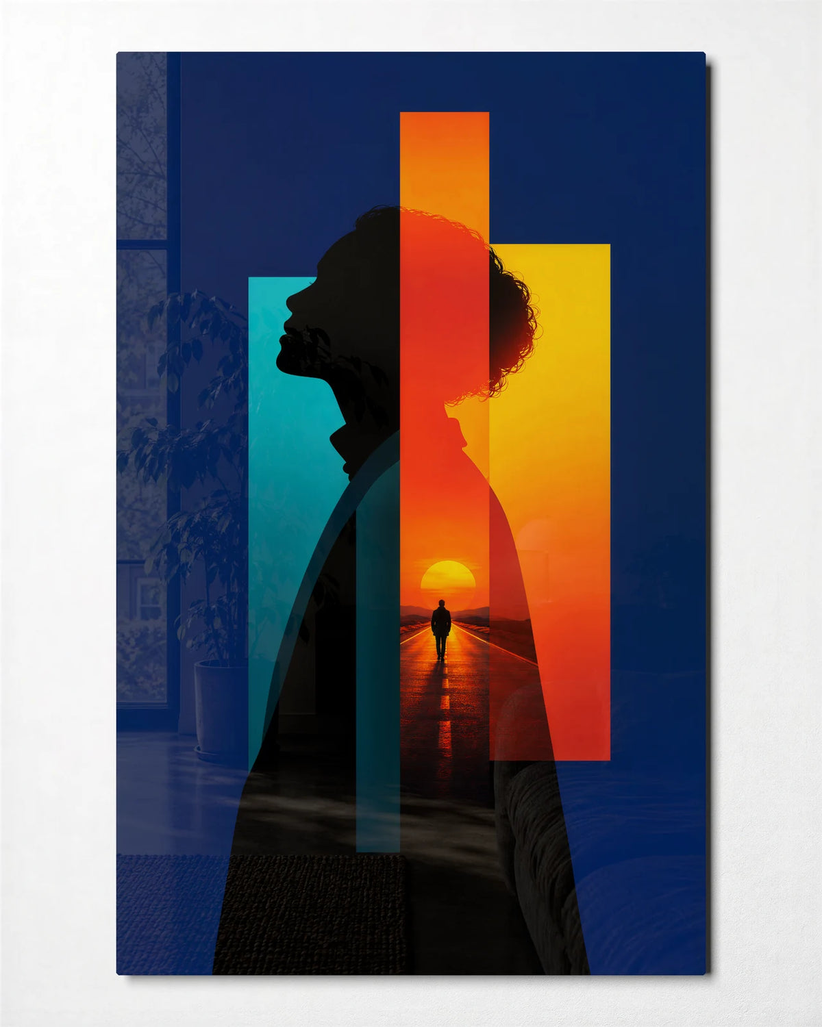 A View Within — front view of glass wall art