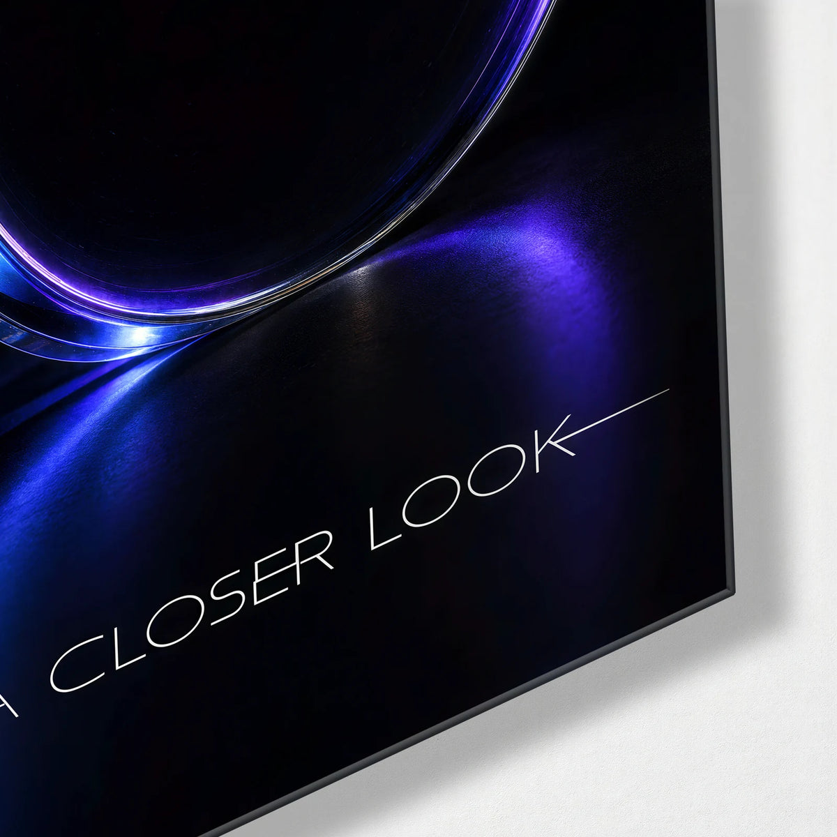 A Closer Look — corner detail of glass wall art