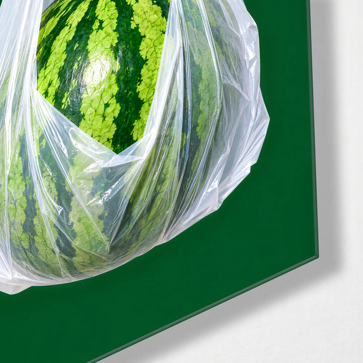 Carry Something Good — corner detail of glass wall art