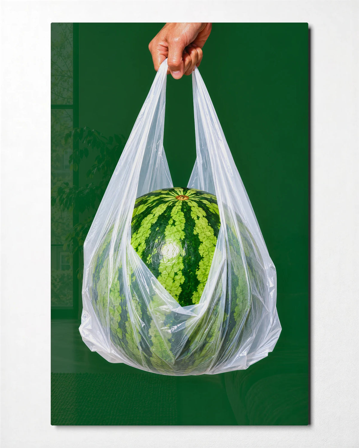 Carry Something Good — front view of glass wall art