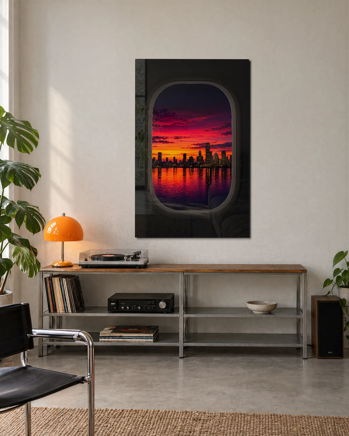 Sunset Through the Window — shown in a living space