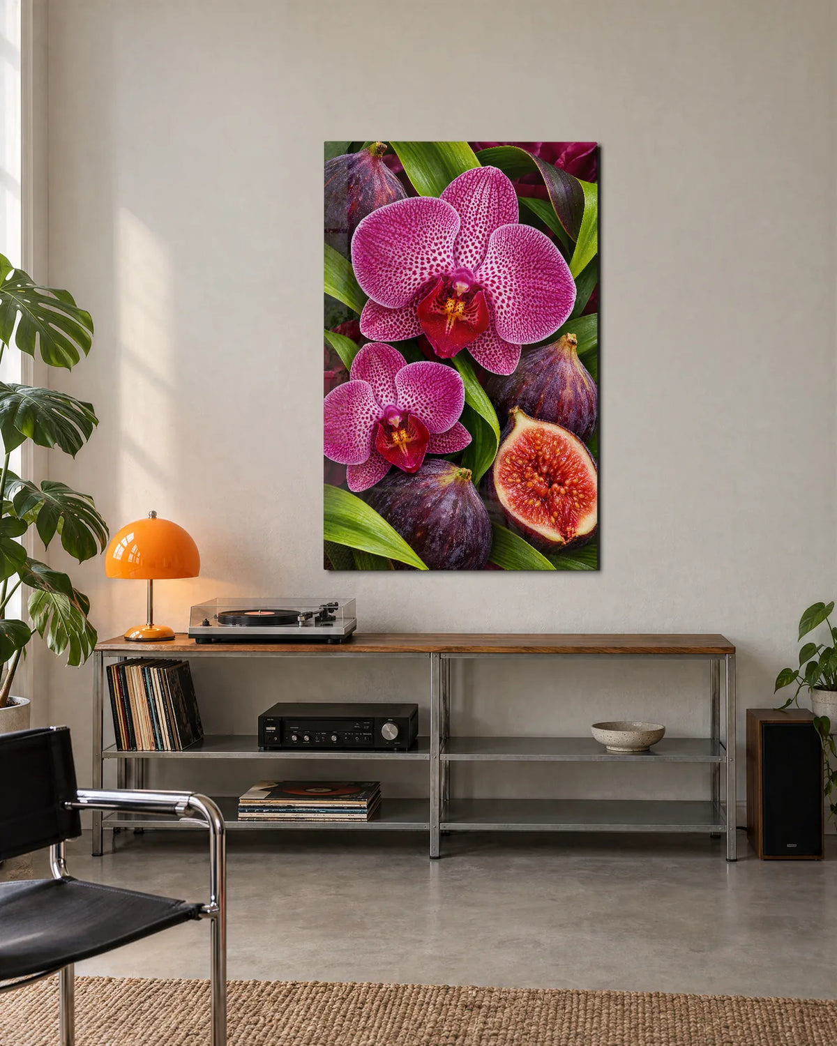 Orchids and Figs — shown in a living space