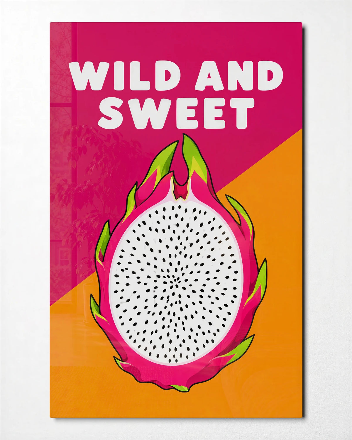 Wild and Sweet — front view of glass wall art