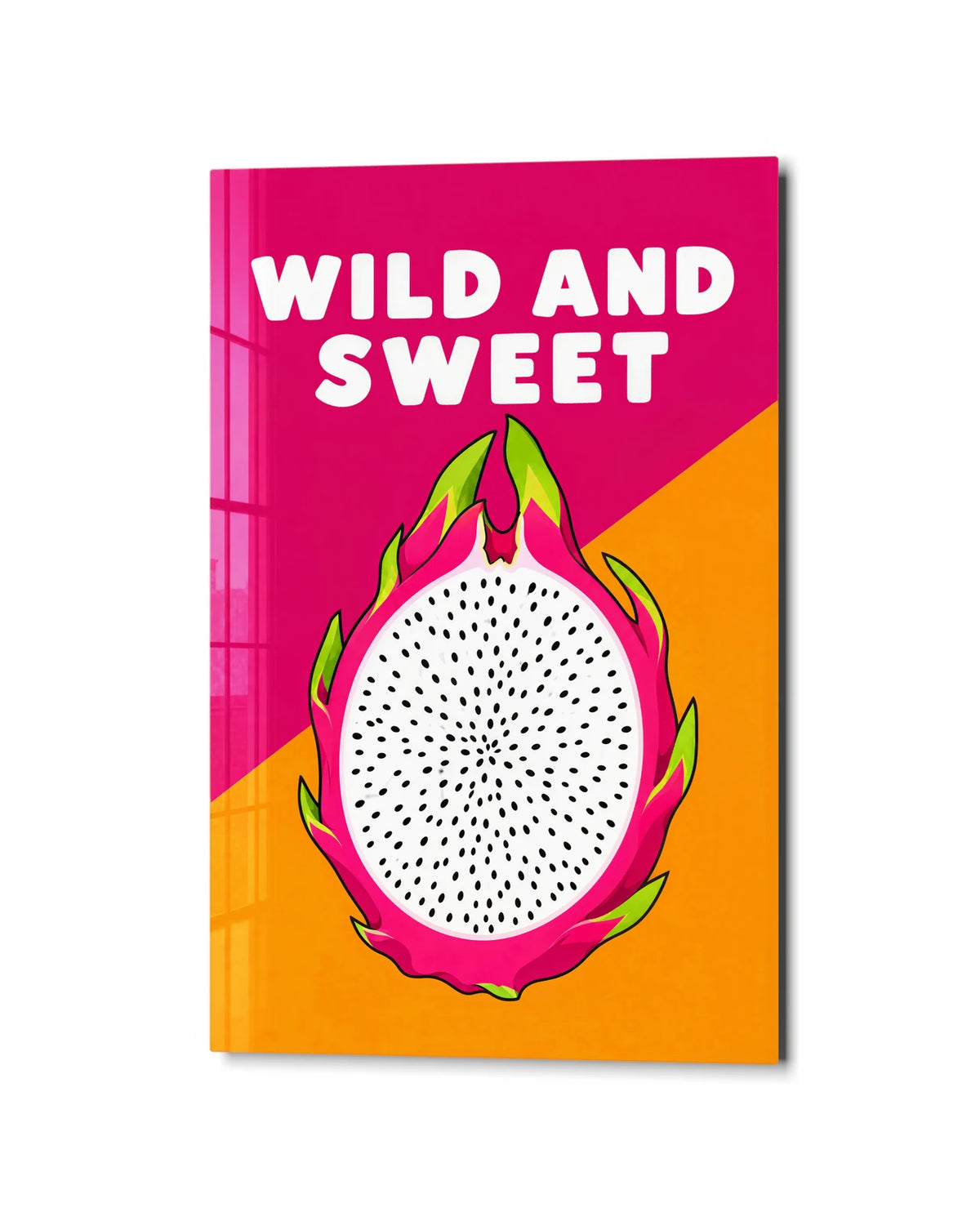 Wild and Sweet — studio view of glass wall art