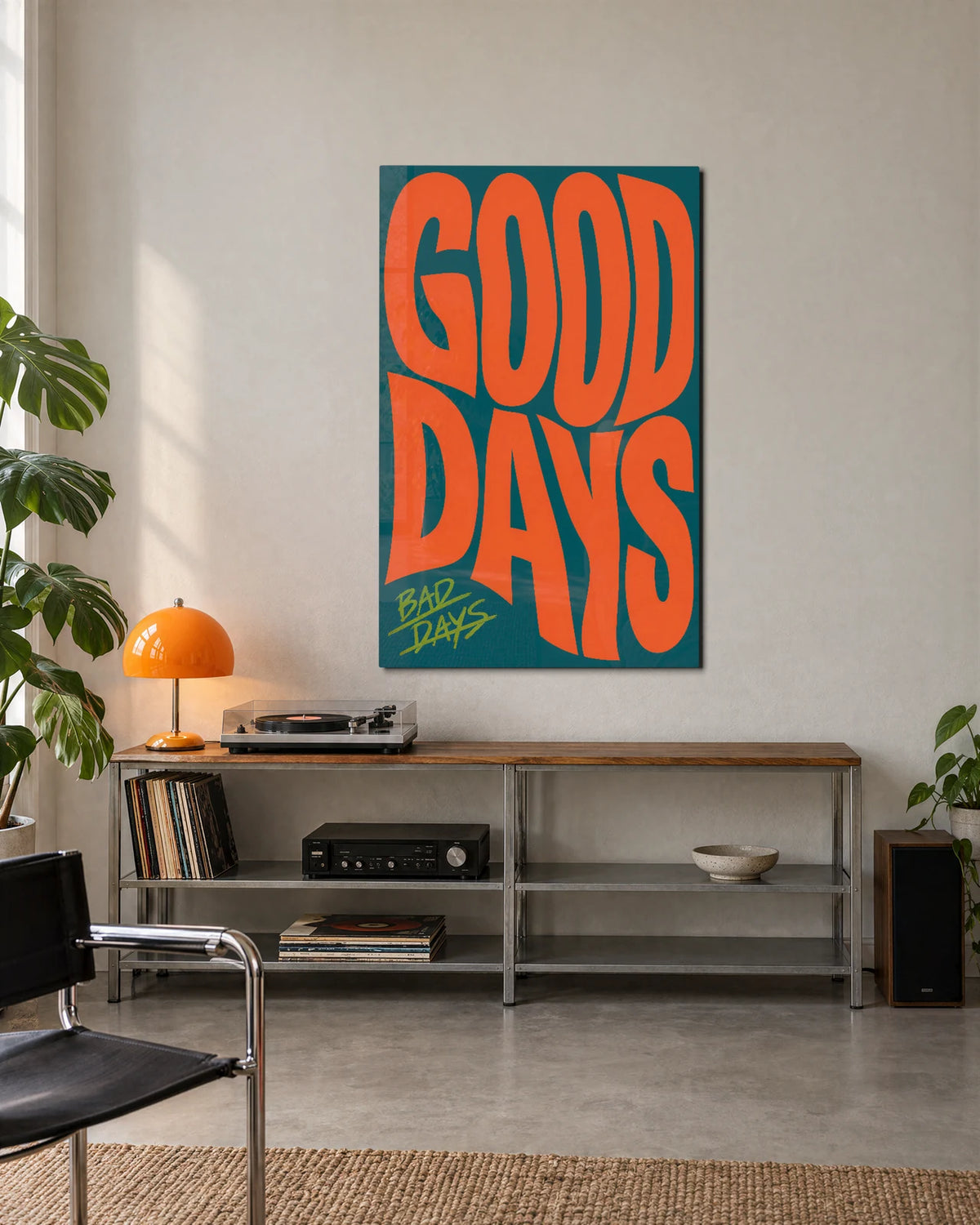 Good Days Bad Days — shown in a living space