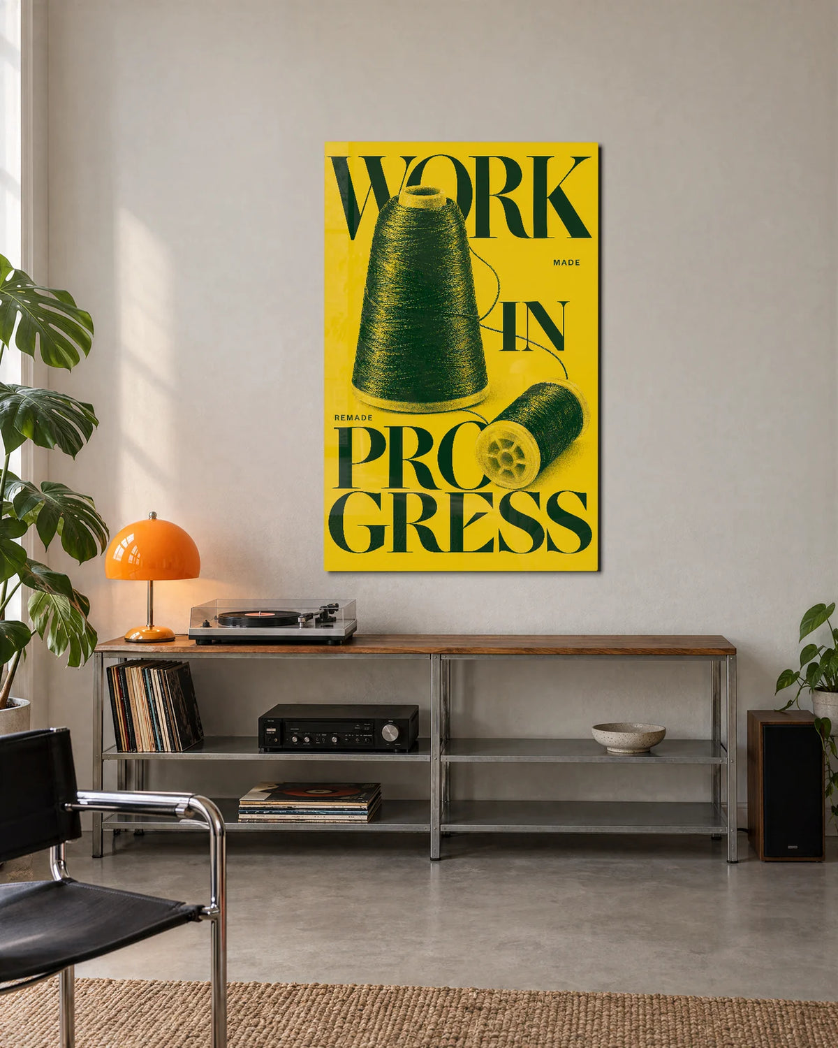 Work in Progress — shown in a living space