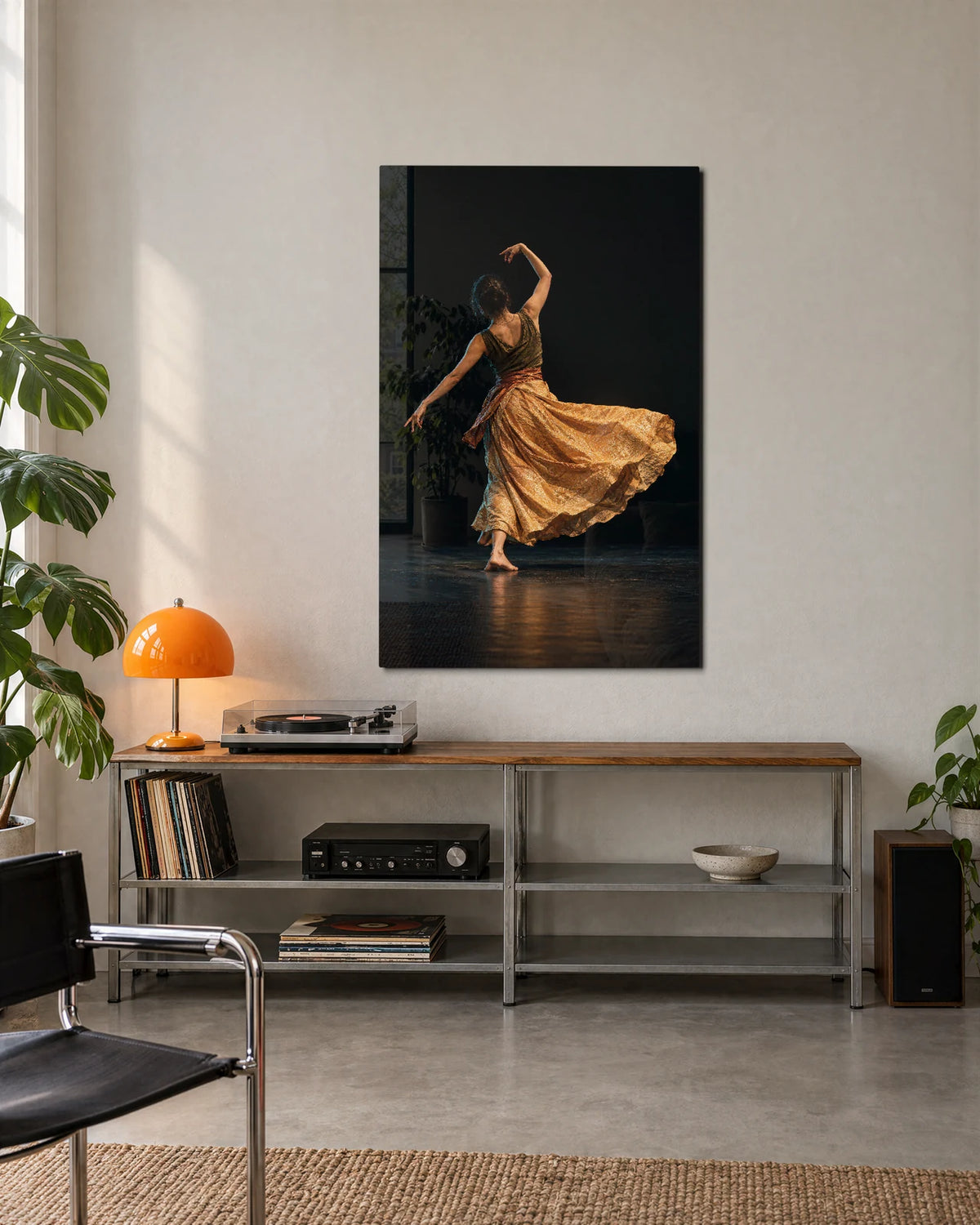 A Turn in Gold — shown in a living space